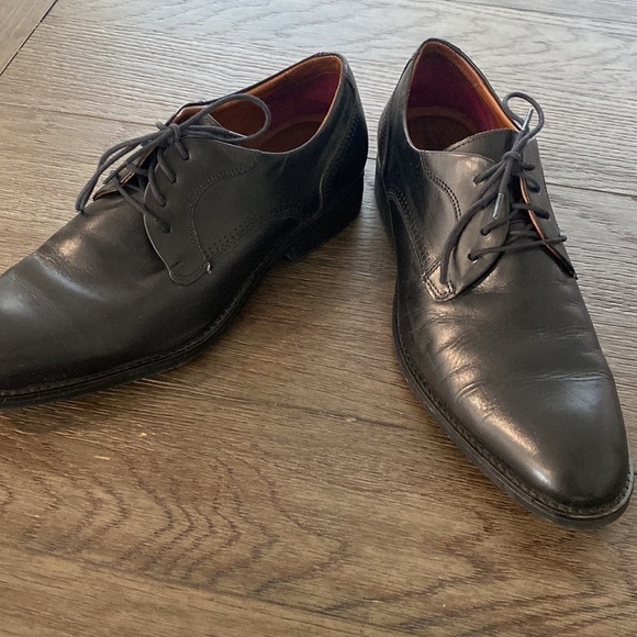 Johnston & Murphy Mens Meade Cap Toe Black Dress Shoe | 9 1/2 - Picture 8 of 12